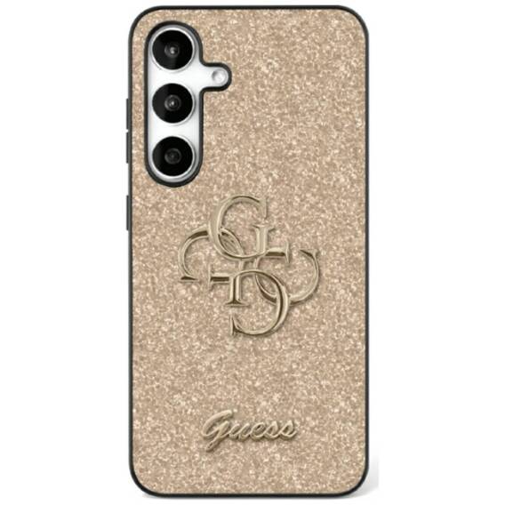 Case SAMSUNG GALAXY S25 ULTRA Guess Fixed Glitter Big 4G Metal Logo gold