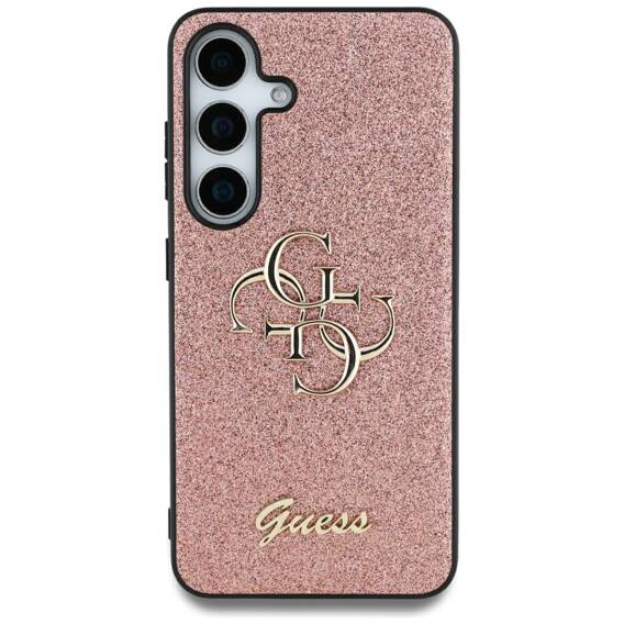 Case SAMSUNG GALAXY S25 ULTRA Guess Fixed Glitter Big 4G Metal Logo pink