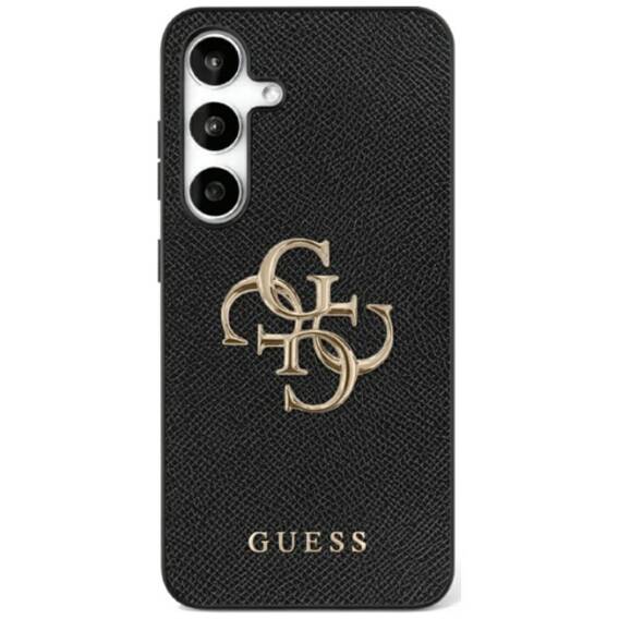 Case SAMSUNG GALAXY S25 ULTRA Guess Grained Big 4G Logo Small Classic Logo black