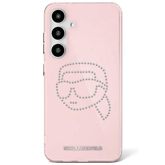 Case SAMSUNG GALAXY S25 ULTRA Karl Lagerfeld Rhinestones K. Head Logo pink