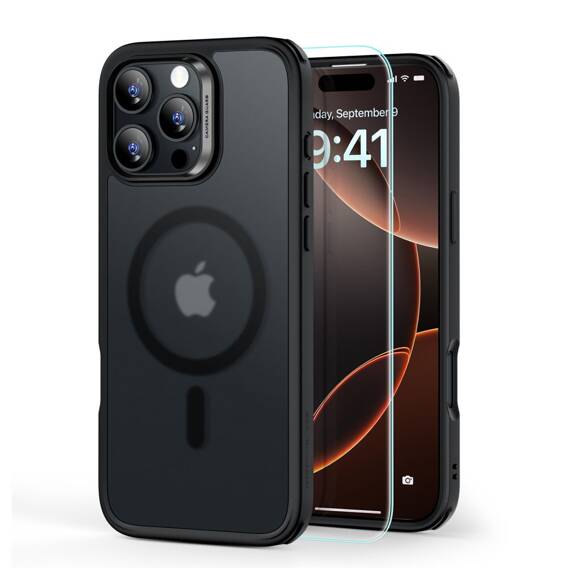 Case + Tempered Glass IPHONE 16 PRO ESR Classic Hybrid Halolock MagSafe & Tempered Glass Frosted black