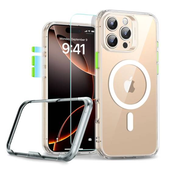 Case + Tempered Glass IPHONE 16 PRO MAX ESR Classic Pro Set Halolock Magsafe transparent