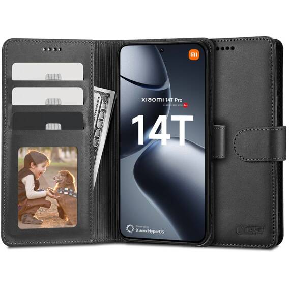 Case XIAOMI 14T PRO Tech-Protect Wallet black