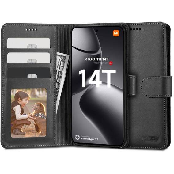 Case XIAOMI 14T Tech-Protect Wallet black