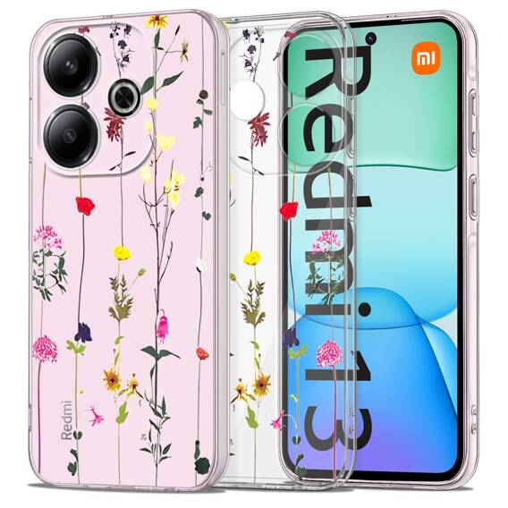 Case XIAOMI REDMI 13 4G / 5G Tech-Protect FlexAir+ Garden Floral