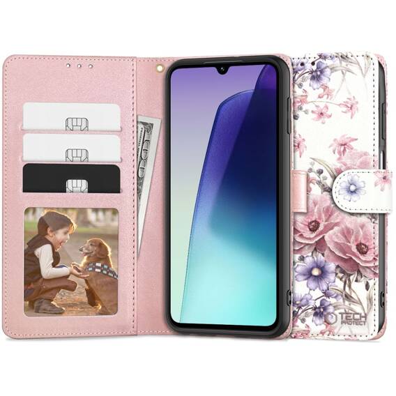 Case XIAOMI REDMI 14C / POCO C75 Tech-Protect Wallet Blossom Flower