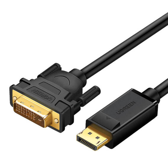 DisplayPort to DVI Cable UGREEN DP103, FullHD, unidirectional, 1,5m (black)
