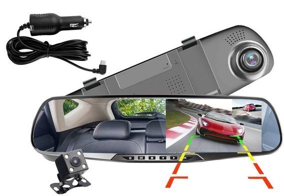 Driving Recorder Rear View Camera Mirror Full HD T600 black