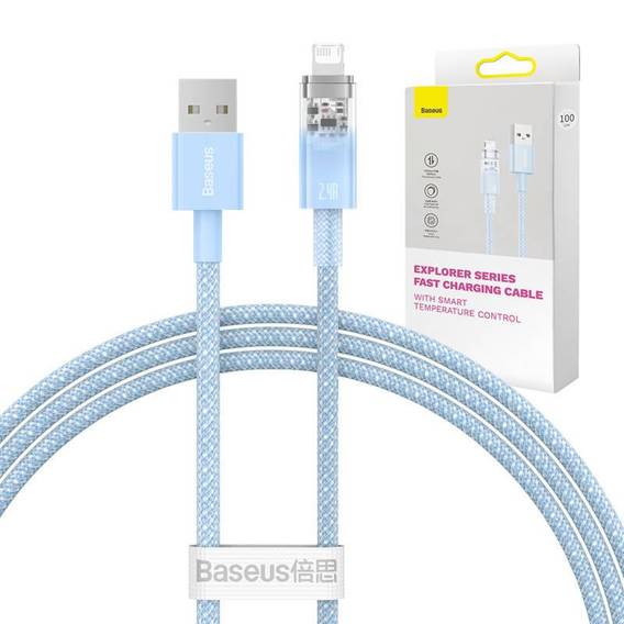 Fast Charging Cable Baseus Explorer 2.4A 1M (blue)