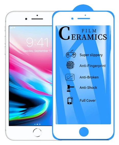 Glass Ceramic IPHONE SE 2022 / SE 2020 / 7 / 8 Hybrid 9D Ceramic White