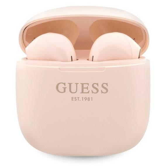 Guess Bluetooth headphones GUTWST26PSP TWS + docking station pink/pink Classic EST Logo