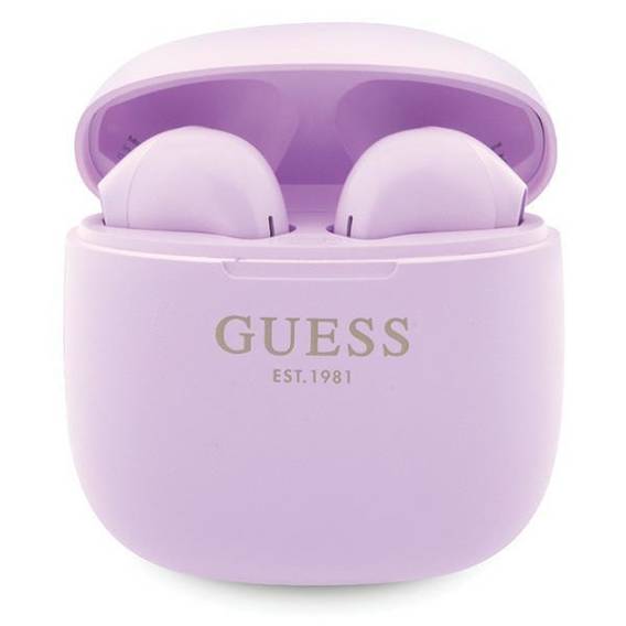 Guess Bluetooth headphones GUTWST26PSU TWS + docking station purple/purple Classic EST Logo