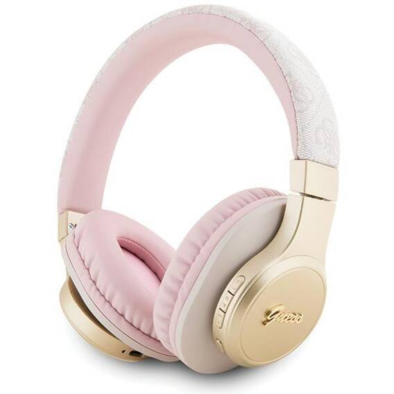 Guess Bluetooth on-ear headphones GUBH604GEMP pink/pink 4G Script