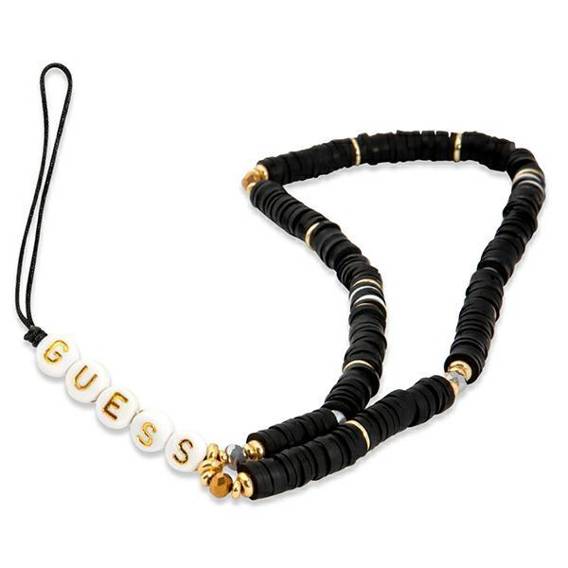 Guess GUSTPEARK Phone Strap pendant black/black Heishi Beads