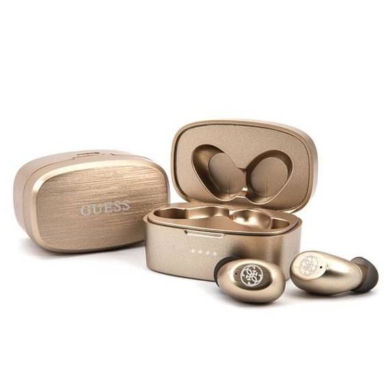 Guess GUTWSJL4GGO TWS Bluetooth headphones + docking station gold/gold 4G