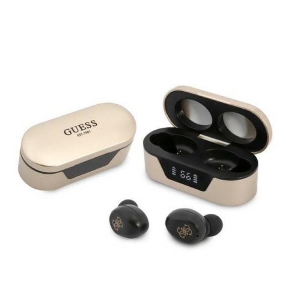 Guess GUTWST31ED TWS Bluetooth headphones + docking station gold/gold