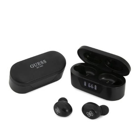 Guess GUTWST31EK TWS Bluetooth headphones + docking station black/black