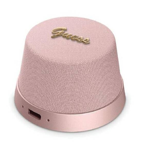 Guess GUWSC3ALSMP Speaker Stand Magnetic Script Metal Bluetooth speaker, pink