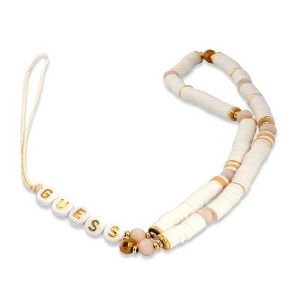 Guess pendant GUSTPEARW Phone Strap white/white Heishi Beads