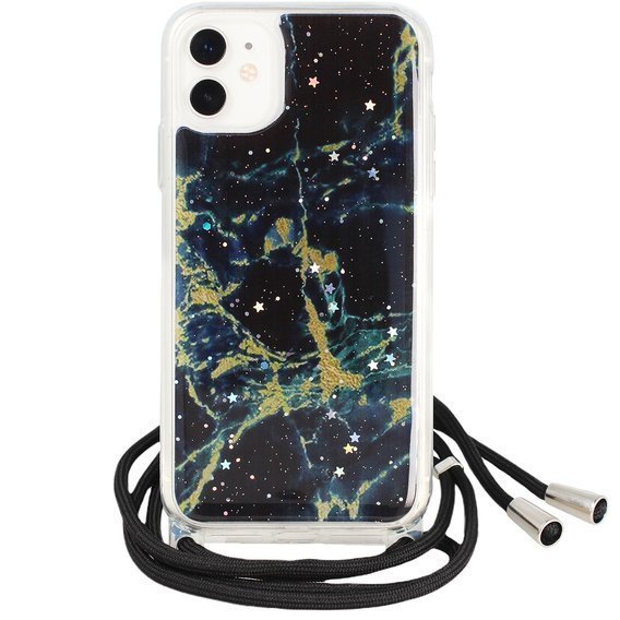 IPHONE 11 PRO Rope Glitter Case black