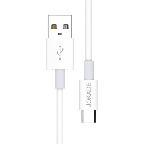 Jokade Smart Charging Qingya (JA016) 1m (USB - USB-C) Charging and Data Transfer Cable white