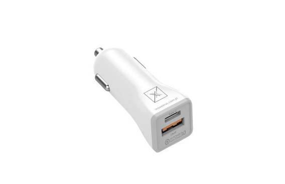 LAND. ALONE. MX KAPPA 18W PD+QC, USB-A+C + C/C CABLE 20W PD, WHITE/WHITE