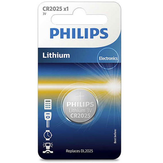 Lithium battery CR2025/01B PHILIPS 1 pc.