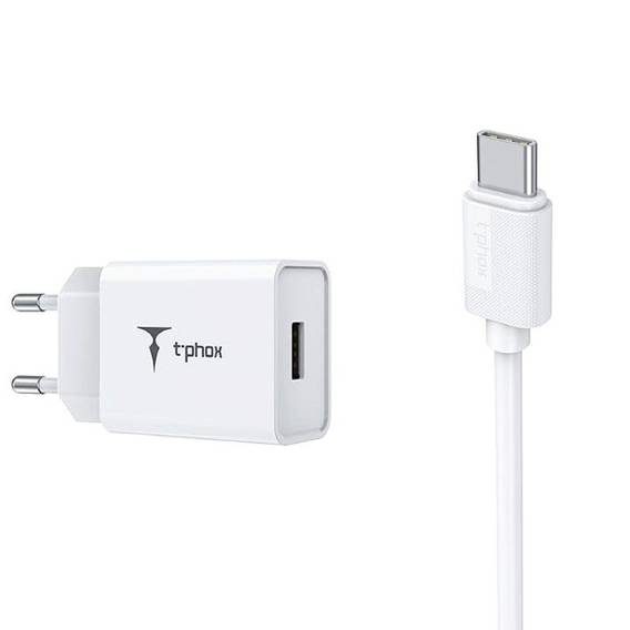 NETWORK ORDER T-PHOX MINI-EU TYPE-C WHITE 1.2M 2.4A