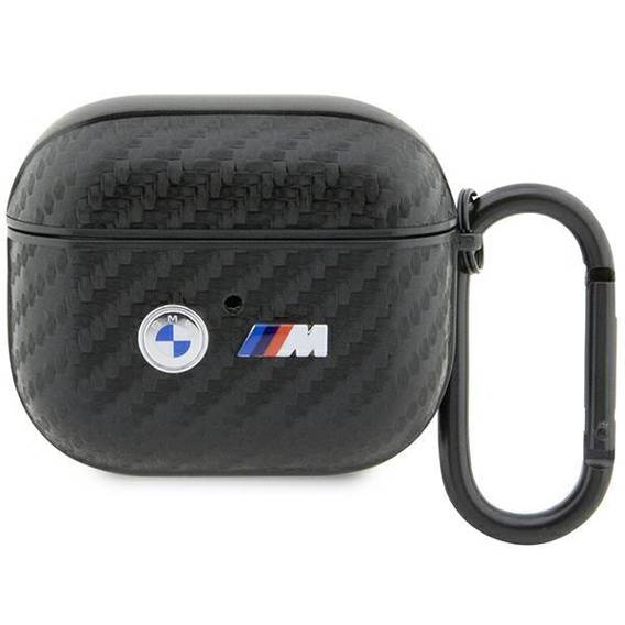 Original Case APPLE AIRPODS 3 BMW Carbon Double Metal Logo (BMA3WMPUCA2) black