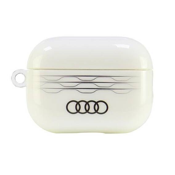 Original Case APPLE AIRPODS PRO 2 Audi IML Geometric Pattern Cover (AU-IMLAPP2-A6/D3-WE) white