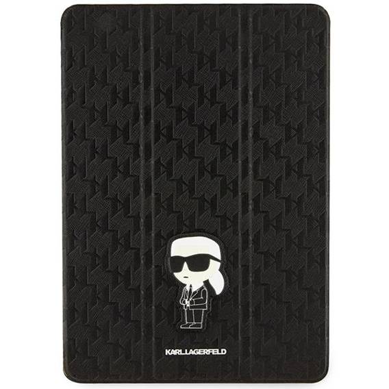 Original Case APPLE IPAD 10.2 (7gen / 8gen / 9gen) Karl Lagerfeld Folio Magnet Allover Cover Saffiano Monogram Ikonik (KLFC10SAKHPKK) black