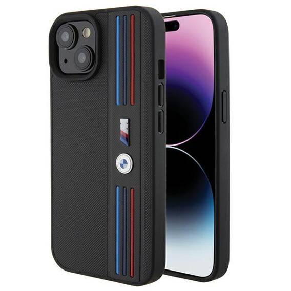 Original Case APPLE IPHONE 15 BMW Tricolor M Collection (BMHCP15S22PPMK) black