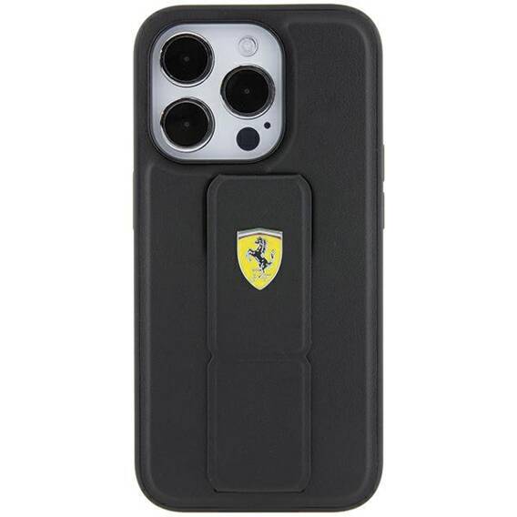 Original Case APPLE IPHONE 15 Ferrari Hardcase Grip Stand (FEHCP15SGSPSIK) black