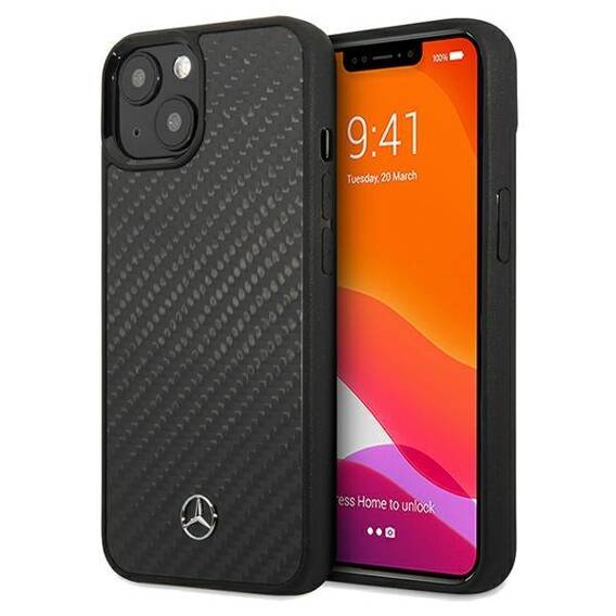 Original Case APPLE IPHONE 15 Mercedes Hardcase Carbon Fiber Dynamic (MEHCP15SRCABK) black