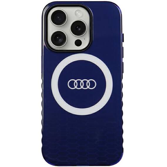 Original Case APPLE IPHONE 15 PRO Audi IML Big Logo MagSafe (AU-IMLMIP15P-Q5/D2-BE) blue