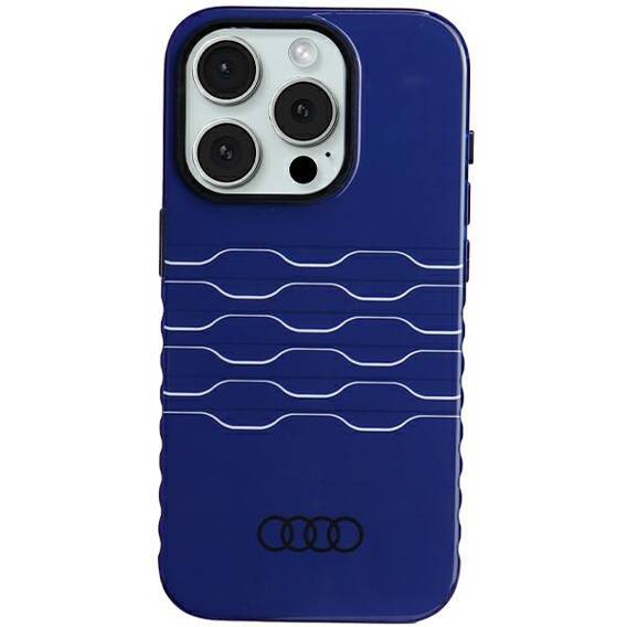 Original Case APPLE IPHONE 15 PRO Audi IML MagSafe (AU-IMLMIP15P-A6/D3-BE) blue