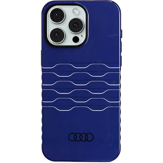 Original Case APPLE IPHONE 15 PRO MAX Audi IML MagSafe (AU-IMLMIP15PM-A6/D3-BE) blue