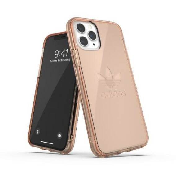 Original Case IPHONE 11 PRO Adidas OR PC Case Big Logo (36413) gold & pink