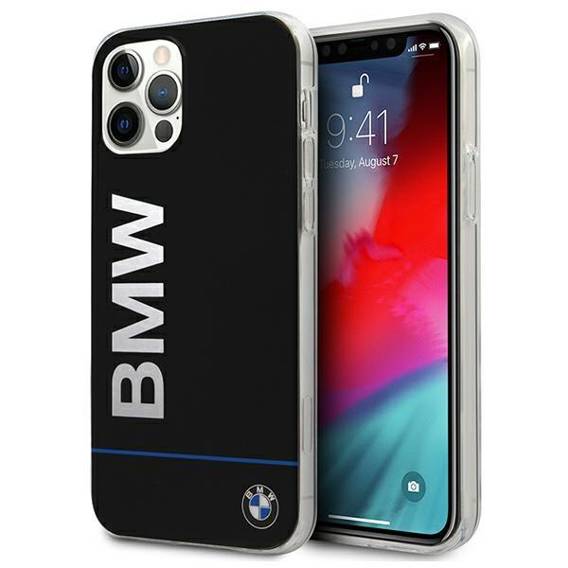 Original Case IPHONE 12 / 12 PRO BMW Hardcase Signature Printed Logo (BMHCP12MPCUBBK) black