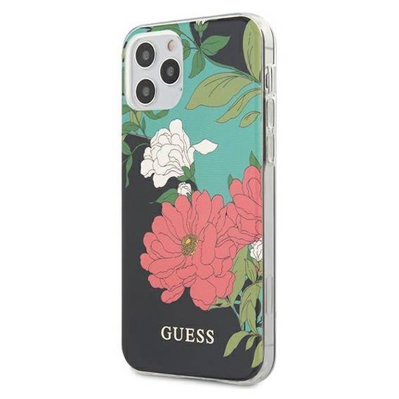 Original Case IPHONE 12 PRO MAX Guess N°1 Flower Collection (GUHCP12LIMLFL01) black