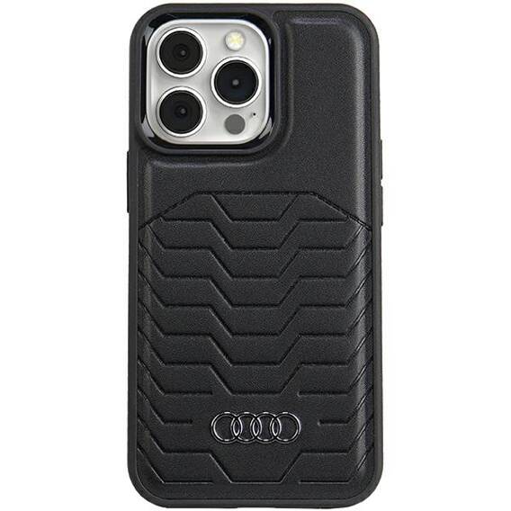 Original Case IPHONE 13 PRO Audi Synthetic Leather MagSafe (AU-TPUPCMIP13P-GT/D3-BK) black