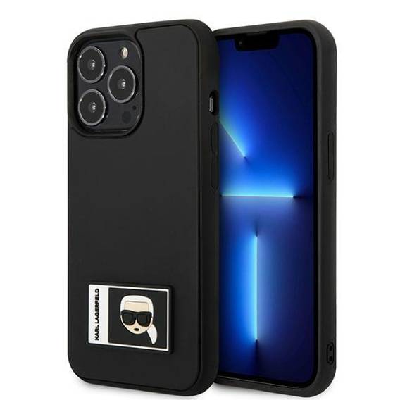 Original Case IPHONE 13 PRO Karl Lagerfeld Hardcase Ikonik Patch black