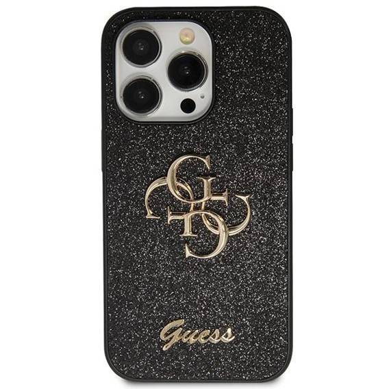 Original Case IPHONE 13 PRO MAX Guess Hardcase Glitter Script Big 4G (GUHCP13XHG4SGK) black