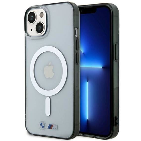 Original Case IPHONE 14 BMWHardcase Silver Ring MagSafe (BMHMP14SHCRS) transparent