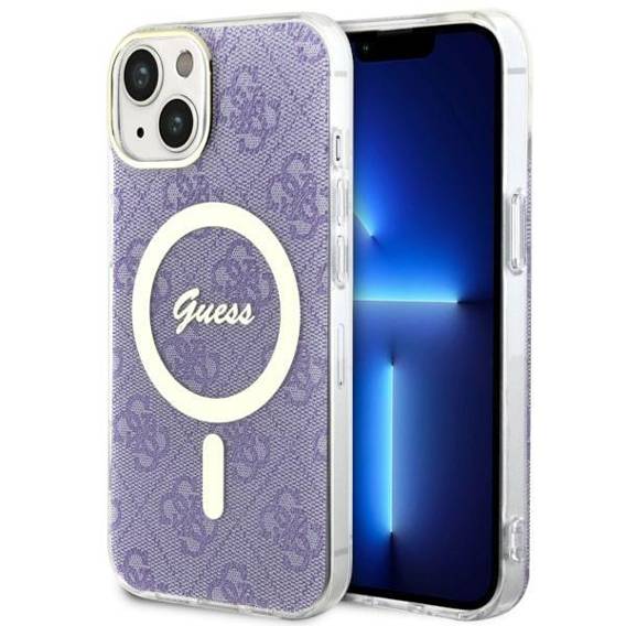 Original Case IPHONE 14 PLUS Guess Hardcase 4G MagSafe (GUHMP14MH4STU) purple