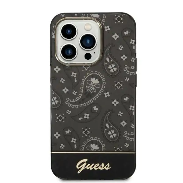 Original Case IPHONE 14 PLUS Guess Hardcase Bandana Paisley (GUHCP14MHGBNHK) black