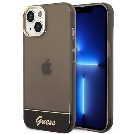 Original Case IPHONE 14 PLUS Guess Hardcase Translucent black