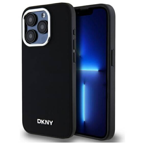 Original Case IPHONE 15 PRO MAX DKNY Hardcase Plain Logo MagSafe (DKHMP15XPSCMCLK) black