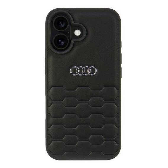 Original Case IPHONE 16 Audi Synthetic Leather (AU-TPUPCIP16-GT/D2-BK) black