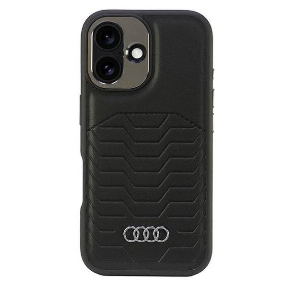 Original Case IPHONE 16 Audi Synthetic Leather (AU-TPUPCMIP16-GT/D3-BK) black